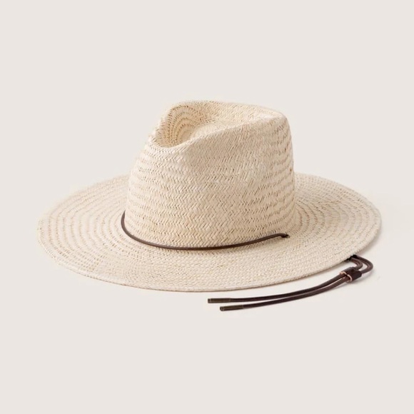 Stylish Cream Straw Hat with Brown Band - Picture 1 of 8